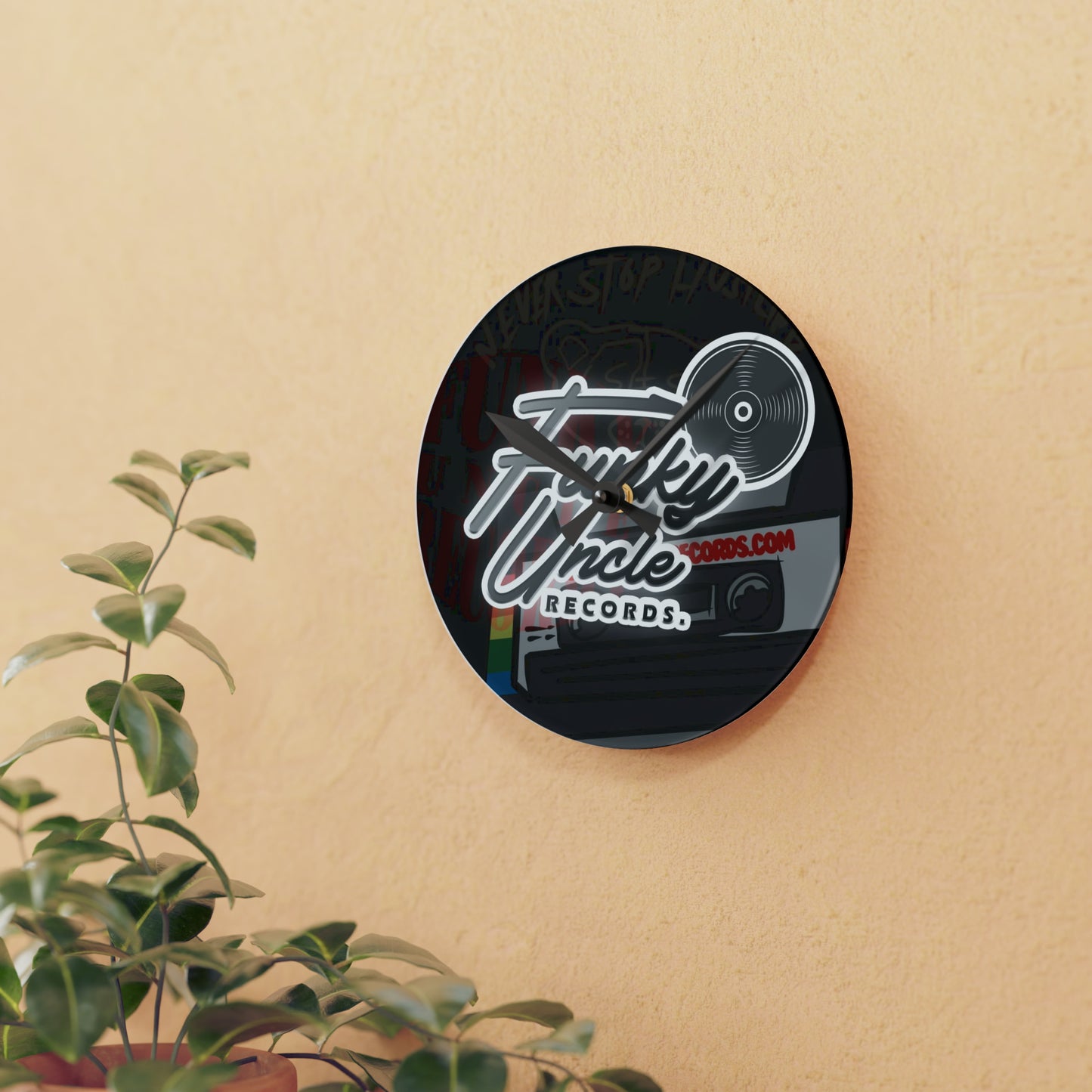 FUNKY UNCLE Acrylic Wall Clock